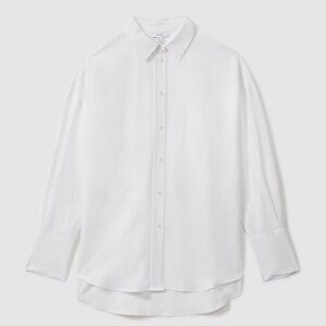 ✨MAKE AN OFFER✨Linen Button-through shirt in white